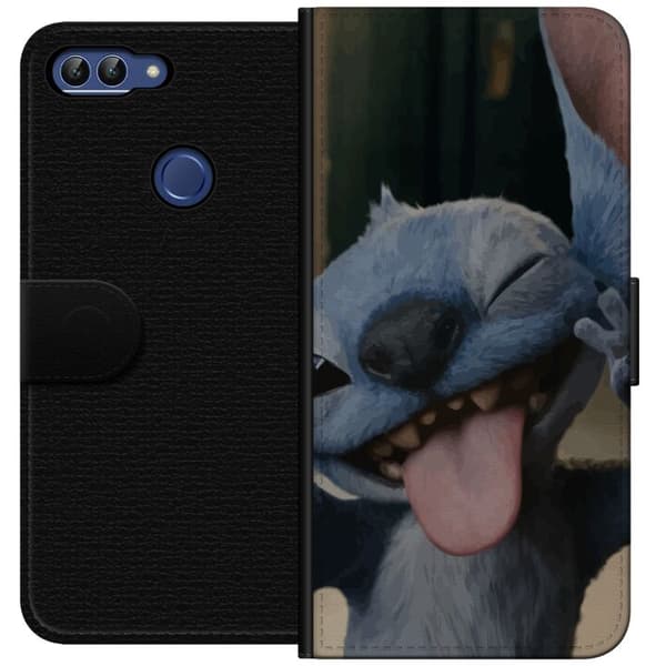 Huawei P smart Tegnebogsetui Stitch Sød Alien - Blå Favorit fra Ydre Rummet