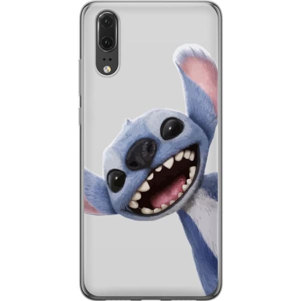 Huawei P20 Gjennomsiktig deksel Stitch i Fart - Kawaii Design for Fans & Barn