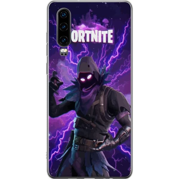 Huawei P30 Genomskinligt Skal Fortnite Raven – Mörk Stridsikon från Battle Royale