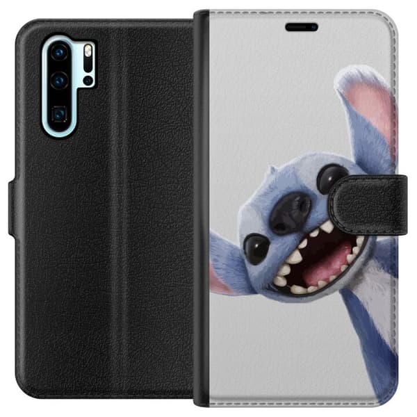 Huawei P30 Pro Tegnebogsetui Stitch i fart - Kawaii-design til fans & børn