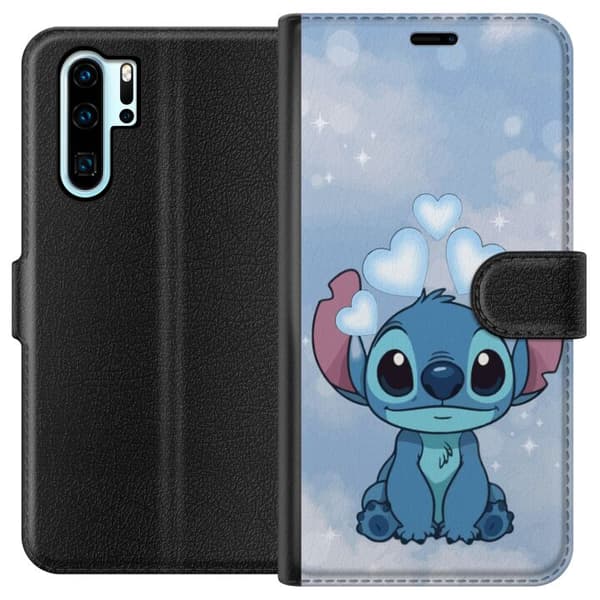 Huawei P30 Pro Plånboksfodral Stitch Hoppande Glädje – Rolig Design för Present