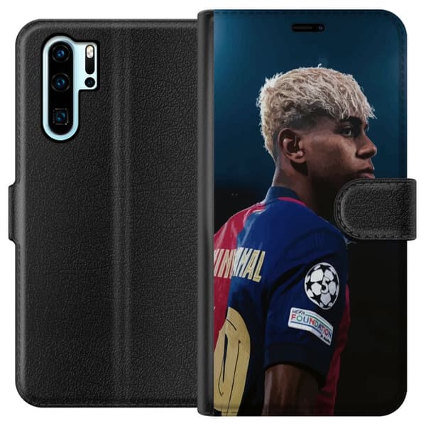 Huawei P30 Pro Tegnebogsetui Lamine Yamal - Barcelonas Wunderkind i fokus