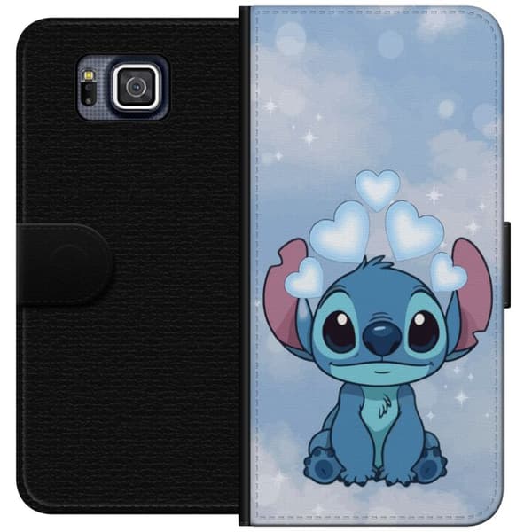 Samsung Galaxy Alpha Plånboksfodral Stitch Hoppande Glädje – Rolig Design för Present