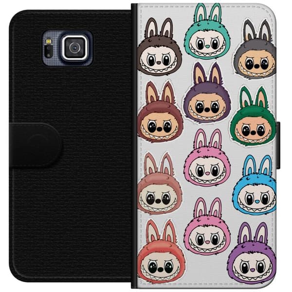 Samsung Galaxy Alpha Tegnebogsetui Labubu Macaron Monster - Nuttet Samlefigur med Stil