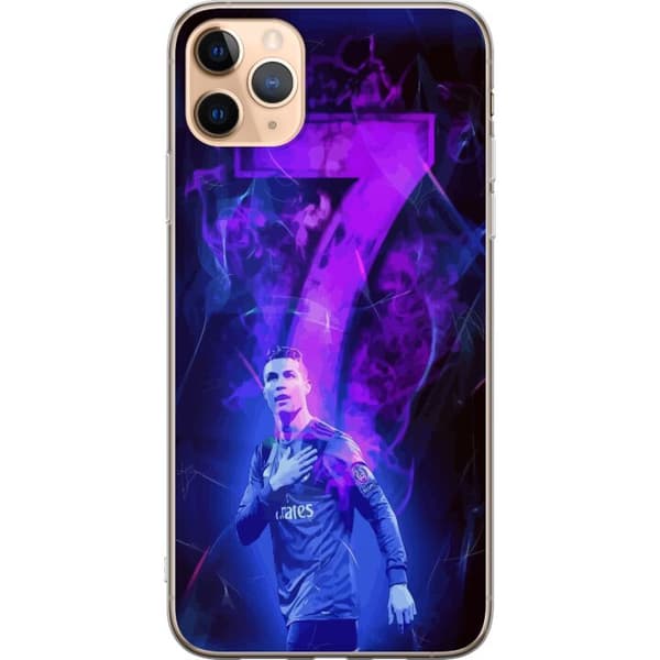 Apple iPhone 11 Pro Max Gjennomsiktig deksel Ronaldo 7 - Fotballlegenden i Aksjon for Fans