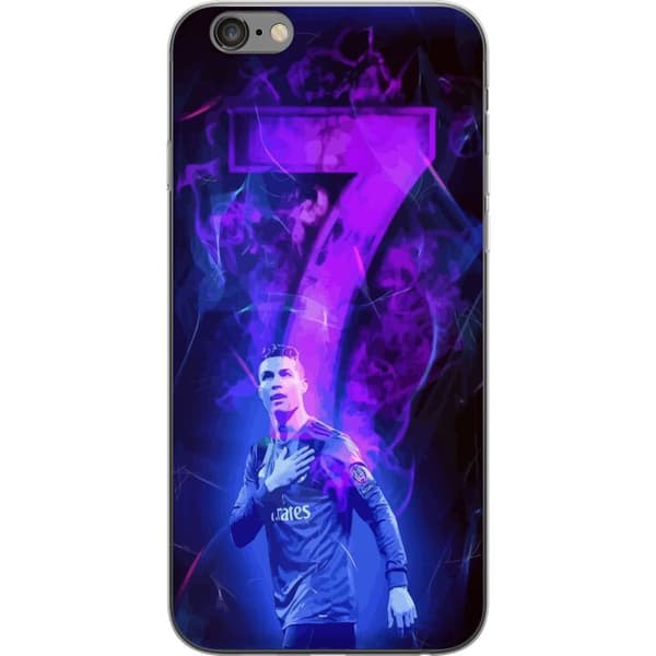 Apple iPhone 6s Plus Gennemsigtig cover Ronaldo 7 - Fodboldlegende i Handling for Fans