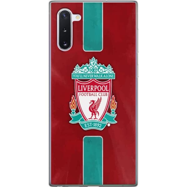 Samsung Galaxy Note10 Läpinäkyvä kuori Liverpool FC - Klassinen jalkapallourheilu Punaisena