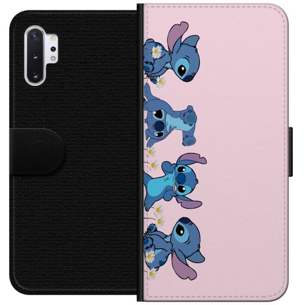 Samsung Galaxy Note10+ Tegnebogsetui  Stitch Grin & Leg – Perfekt til Telefoncovers eller Plakater