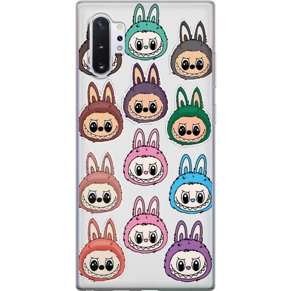 Samsung Galaxy Note10+ Läpinäkyvä kuori Labubu Macaron Monster - Söpö Keräilyfiguuri Tyylillä
