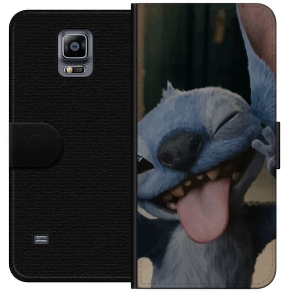 Samsung Galaxy Note 4 Plånboksfodral Stitch Söt Alien – Blå Favorit från Yttre Rymden