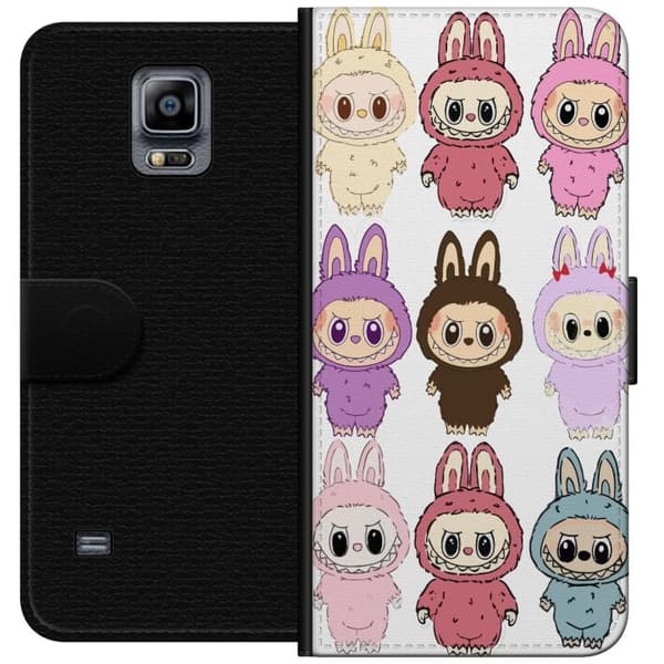 Samsung Galaxy Note 4 Plånboksfodral Labubu Pink Monster – Popkonst med Kawaii-touch