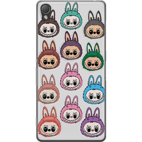 Sony Xperia Z3 Gennemsigtig cover Labubu Macaron Monster - Nuttet Samlefigur med Stil