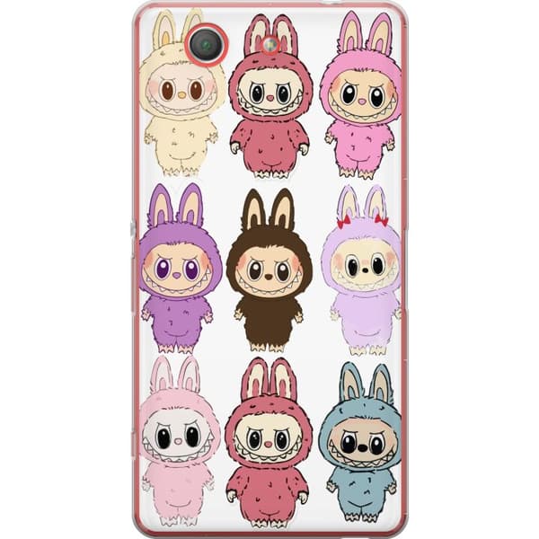 Sony Xperia Z3 Compact Gennemsigtig cover Labubu Pink Monster - Popkunst med Kawaii-touch