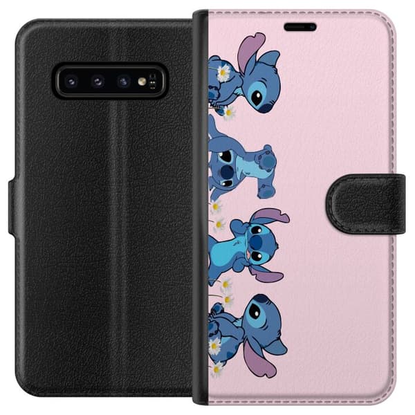Samsung Galaxy S10 Lommeboketui  Stitch Ler & Leker – Perfekt for Mobildeksler eller Postere