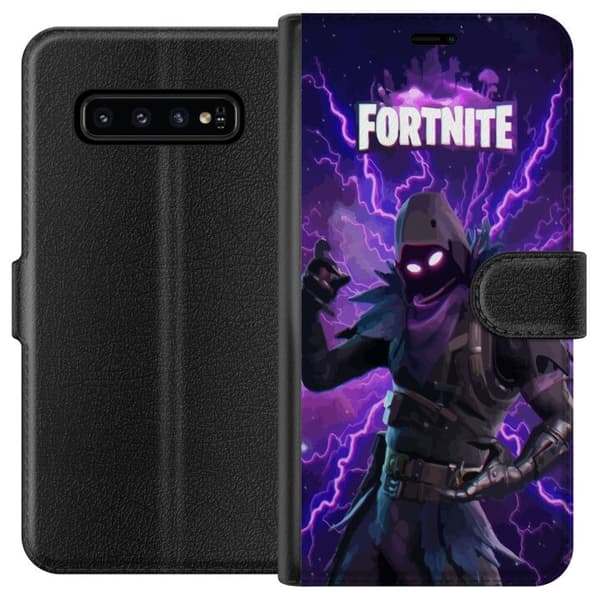 Samsung Galaxy S10 Lompakkokotelo Fortnite Raven