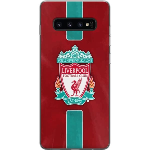 Samsung Galaxy S10 Läpinäkyvä kuori Liverpool FC - Klassinen jalkapallourheilu Punaisena