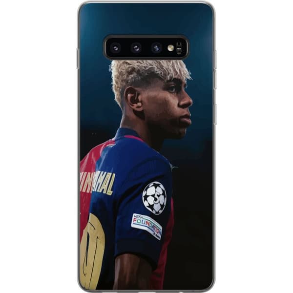 Samsung Galaxy S10 Läpinäkyvä kuori Lamine Yamal - Barcelonan ihmelapsi fokuksessa