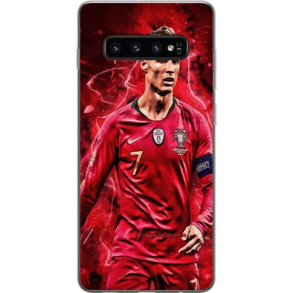 Samsung Galaxy S10 Gjennomsiktig deksel Ronaldo Ferdigheter - CR7 Design for Ekte Supportere