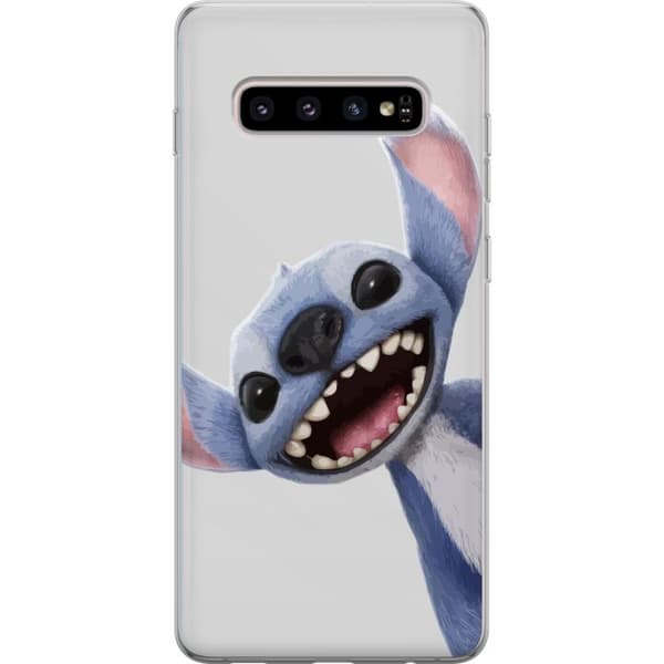 Samsung Galaxy S10+ Läpinäkyvä kuori Stitch liikkeessä - Kawaii-suunnittelu faneille ja lapsille