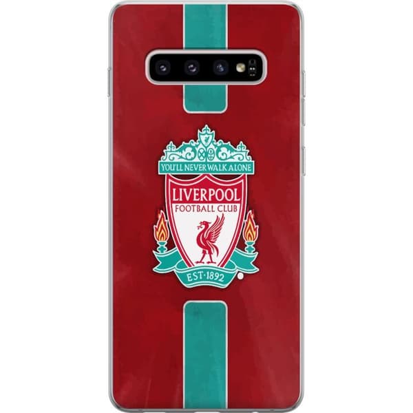 Samsung Galaxy S10+ Läpinäkyvä kuori Liverpool FC - Klassinen jalkapallourheilu Punaisena