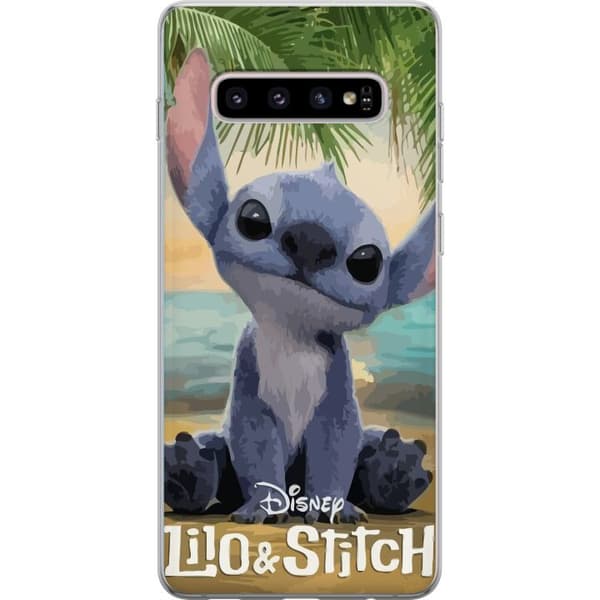 Samsung Galaxy S10+ Genomskinligt Skal Stitch Kärleksfull – Med Hjärtan & Kawaii-känsla