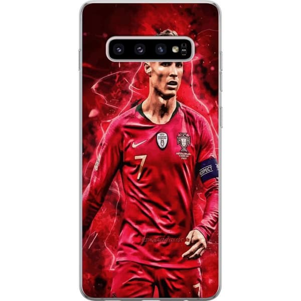 Samsung Galaxy S10+ Gennemsigtig cover Ronaldo Færdigheder - CR7 Design for Ægte Fans