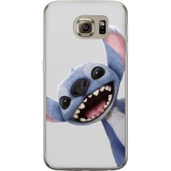 Samsung Galaxy S6 Genomskinligt Skal Stitch i Fart – Kawaii Design för Fans & Barn