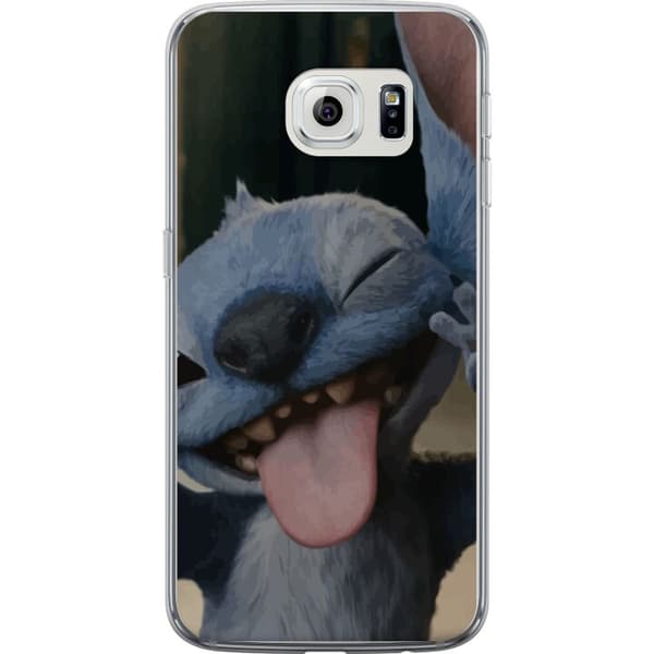 Samsung Galaxy S6 edge Genomskinligt Skal Stitch Söt Alien – Blå Favorit från Yttre Rymden
