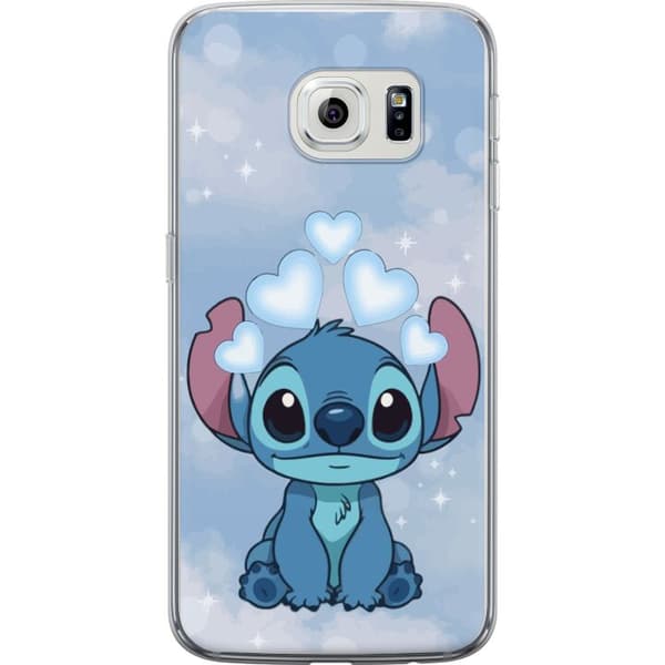 Samsung Galaxy S6 edge Läpinäkyvä kuori Stitch Hyppäävä Ilo - Hauska Suunnittelu Lahjalle