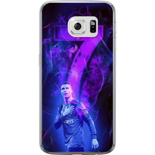 Samsung Galaxy S6 edge Läpinäkyvä kuori Ronaldo 7 - Jalkapallolegenda Toiminnassa Fanien Puolesta