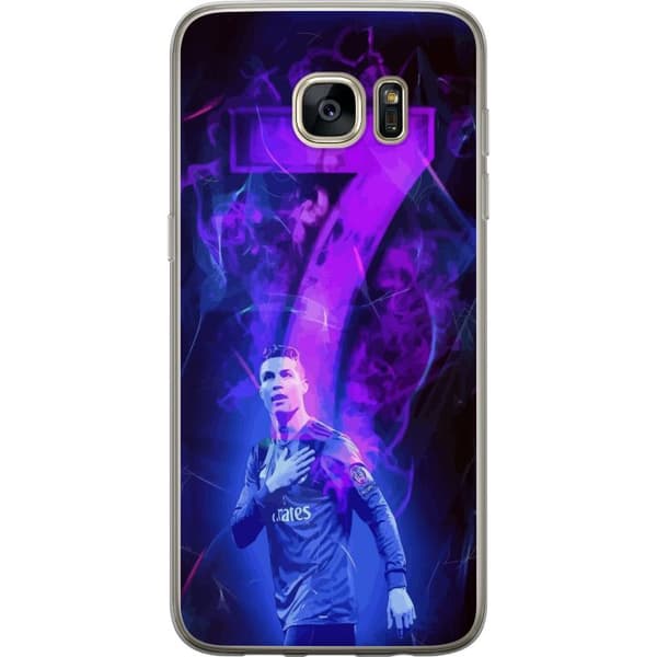 Samsung Galaxy S7 edge Gennemsigtig cover Ronaldo 7 - Fodboldlegende i Handling for Fans