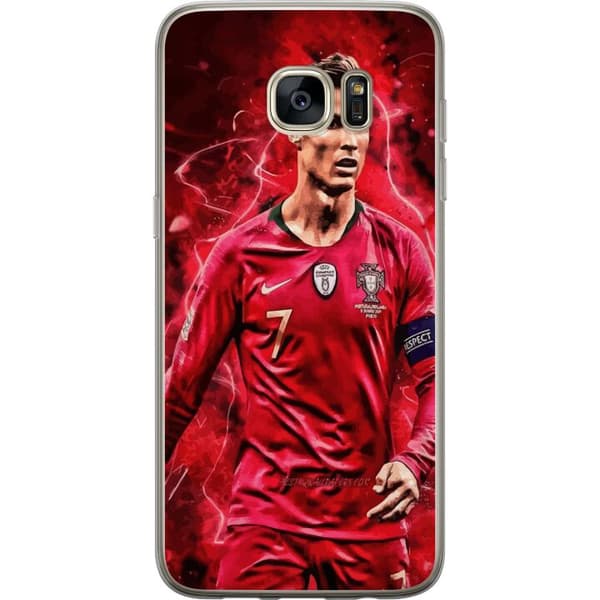 Samsung Galaxy S7 edge Gennemsigtig cover Ronaldo Færdigheder - CR7 Design for Ægte Fans