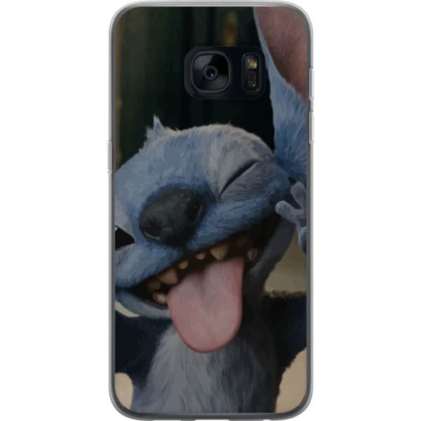 Samsung Galaxy S7 Gennemsigtig cover Stitch Sød Alien - Blå Favorit fra Ydre Rummet