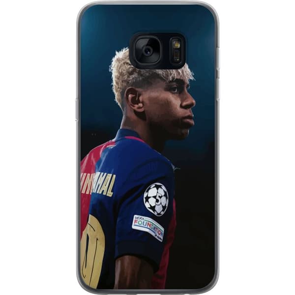Samsung Galaxy S7 Gennemsigtig cover Lamine Yamal - Barcelonas Wunderkind i fokus