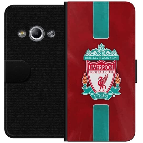 Samsung Galaxy Xcover 3 Lommeboketui Liverpool FC - Klassisk Fotballstolthet i Rødt