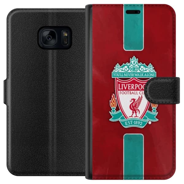 Samsung Galaxy S7 Lompakkokotelo Liverpool FC - Klassinen jalkapallourheilu Punaisena