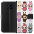 Miniatyrbillede 1 af 3: Samsung Galaxy S7 Tegnebogsetui Labubu Pink Monster - Popkunst med Kawaii-touch