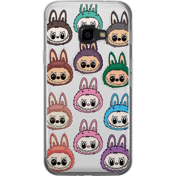 Samsung Galaxy Xcover 4 Läpinäkyvä kuori Labubu Macaron Monster - Söpö Keräilyfiguuri Tyylillä