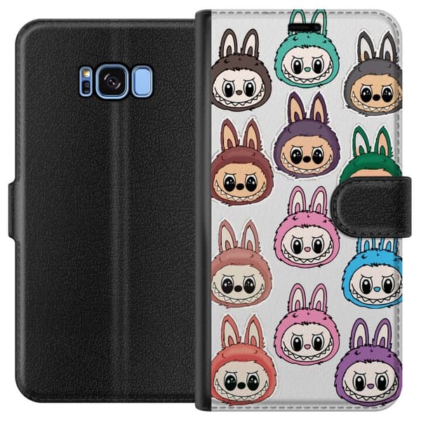 Samsung Galaxy S8 Plånboksfodral Labubu Macaron Monster – Söt Samlarfigur med Stil