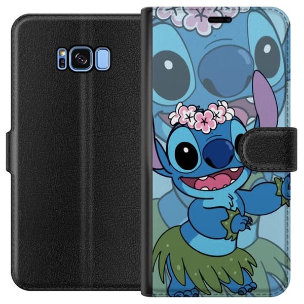 Samsung Galaxy S8 Lommeboketui Stitch under stjernene - Magisk Anime-stil