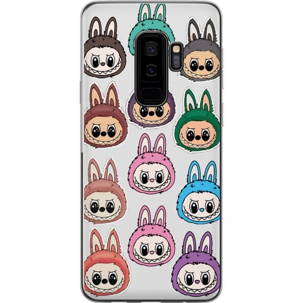 Samsung Galaxy S9+ Gennemsigtig cover Labubu Macaron Monster - Nuttet Samlefigur med Stil