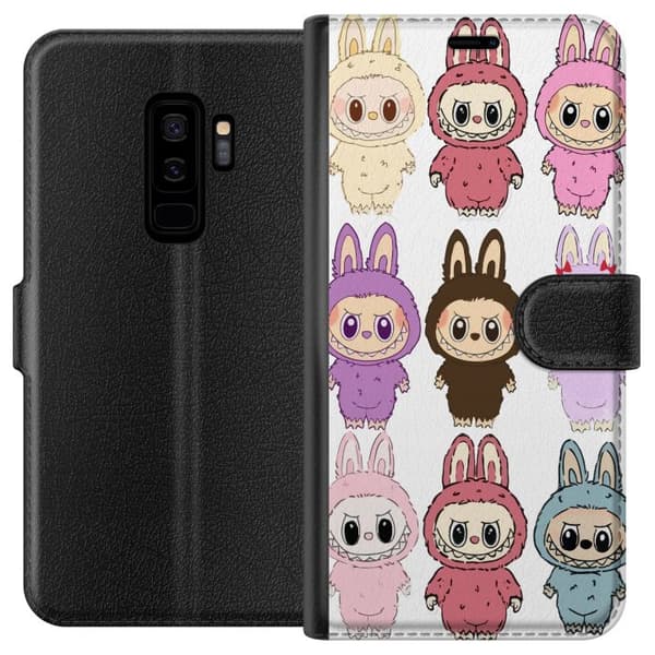 Samsung Galaxy S9+ Plånboksfodral Labubu Pink Monster – Popkonst med Kawaii-touch