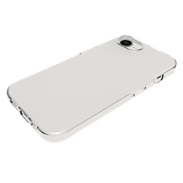 För iPhone 16e Transparent TPU Reptåligt Skal + 2.5D Bågformat Skärmskydd