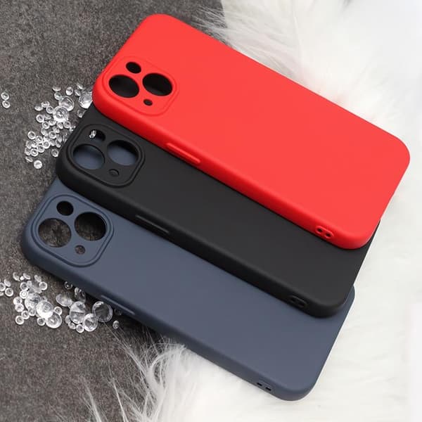 iPhone 15 Mobilskal Silikon Box - Mörkblå