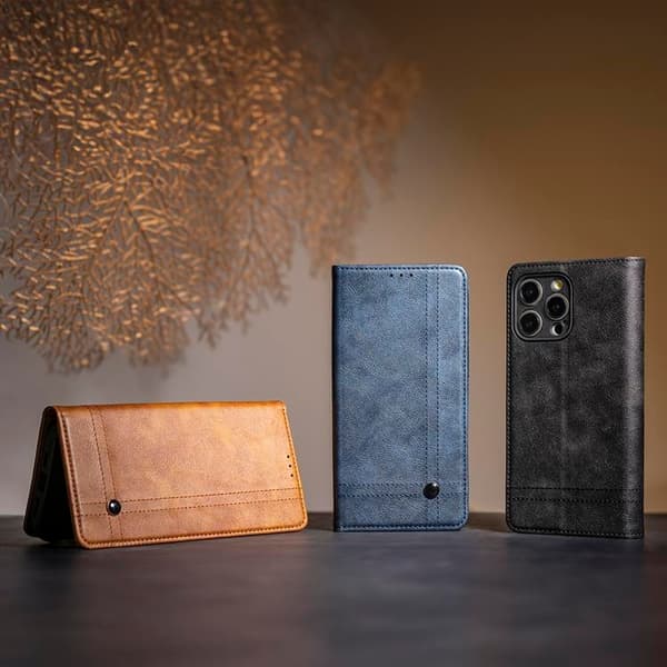 iPhone 7/8/SE (2020/2022) Plånboksfodral Smart Seam - Marinblå