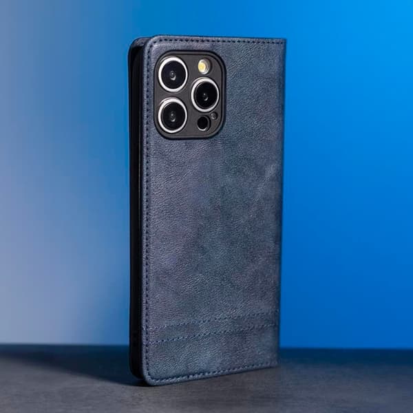 iPhone 7/8/SE (2020/2022) Plånboksfodral Smart Seam - Marinblå
