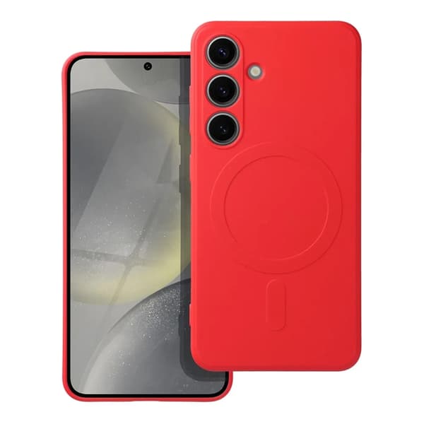 Galaxy A55 Mobilskal Magsafe Silikon - Röd
