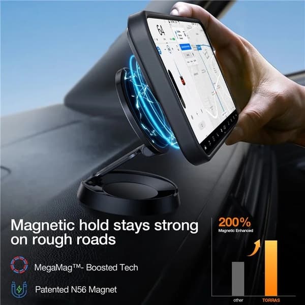 Torras iPhone 15 Pro Mobilskal Magsafe Kickstand - Svart