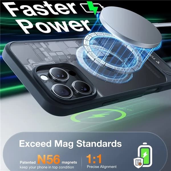 Torras iPhone 15 Pro Mobilskal Magsafe Kickstand - Svart