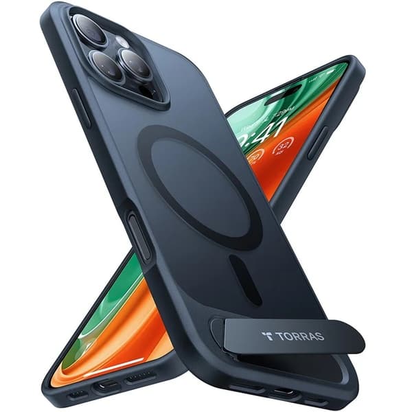 Torras iPhone 15 Pro Mobilskal Magsafe Kickstand - Svart